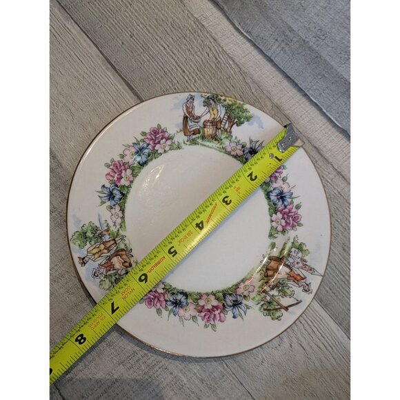 Vintage Staffordshire England Avon Scenes Tea Cup Saucer Side Plate Gold Trim - Picture 5 of 12